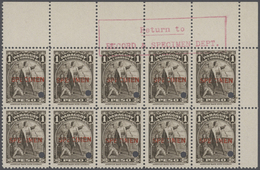 ** Paraguay: 1943: Columbus Issue , 4 Values, Each Block Of 10, Overprinted SPECIMEN And Punch Hole, Wi - Paraguay