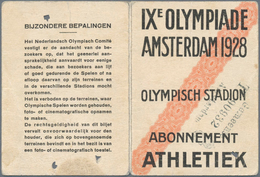 Thematik: Olympische Spiele / Olympic Games: 1928/1968, Interessante Sammlung Mit Ca. 40 Eintrittska - Autres & Non Classés