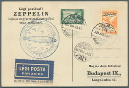 Br Thematik: Zeppelin / Zeppelin: 1929 - 1932, Kleines Lot Von 11 Zeppelin-Belegen, Dabei Landungsfahrt - Zeppelins