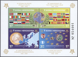 ** Bosnien Und Herzegowina: 2006, "50 Jahre Europamarken". Lot Von 1.000 Sätzen In Kleinbogen Und 1.000 - Bosnia And Herzegovina