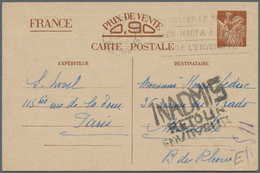 Br/GA Frankreich: 1940/1943, INADMISSIBLE MAIL, Interesting Lot With 14 Covers/cards Showing Various Hands - Oblitérés