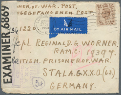 Br/GA Großbritannien - Ganzsachen: 1940/1944, P.O.W. MAIL, Lot With 7 Censored Covers Addressed To British - 1840 Buste Mulready