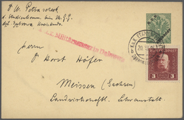 GA/Br Österreich: 1853 - 1945, Posten Von 33 Besseren Belegen, Dabei Feldpost, Einschreiben, Zensuren, Zah - Neufs