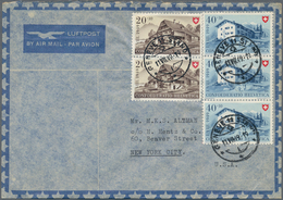 Br Schweiz: 1940/60(ca.), Sehr Schöner Posten Von Ca. 220 LuPo-Briefen Aus Einer Schweiz-USA Korrespond - Unused Stamps