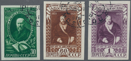 O Sowjetunion: 1948, 30 K - 1 R Ostrowskij, IMPERFORATED, Used. Scarce And Undervalued Variety! - Covers & Documents