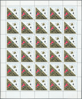 ** Sowjetunion: 1966, 12 K "Cosmonauts-Day" Complete Sheet Of 30 Items With Varieties: Gold Color Doubl - Briefe U. Dokumente