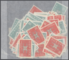 ** Türkei: 1958-1991: Bulk Lot, CEPT Stamps In Complete Sets. 1958: 200 Sets, 1960: 600 Sets, 1961: 500 - Covers & Documents