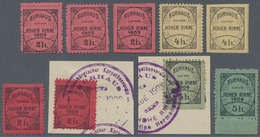 */Brfst Ungarn - Besonderheiten: HOHE RINNE HOTEL POST 1903/1909. Lot Of 9 Stamps, Thereof 7 Stamps Unused A - Autres & Non Classés