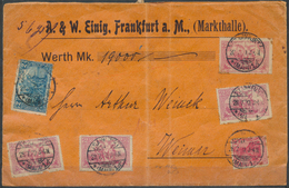 Br Deutsches Reich - Inflation: 1916/1922 (ca.), Ordner Mit über 100 Inflations-Belegen, EF, MiF Und MF - Lettres & Documents