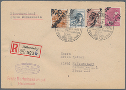 Br Deutschland Nach 1945: 1945-60, Briefepartie Mit Kriegsgefangenenpost Nach Russland, AM Post Nach En - Verzamelingen