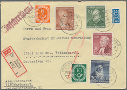 Br/GA Deutschland: 1851/1960 (ca.), Rund 145 Briefe, Karten Und Ganzsachen Ab Altdeutsche Staaten Mit Bess - Collections