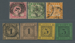 O/*/(*) Baden - Marken Und Briefe: 1851/1868, Meist Gestempelte Sammlung Von 48 Werten, Etwas Unterschiedlic - Other & Unclassified