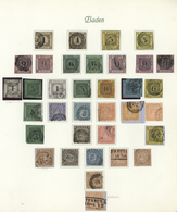 O/Brfst/*/** Baden - Marken Und Briefe: 1851/1868, Meist Gestempelte, Teils Etwas Ungebrauchte Sammlung Von Ca. 7 - Andere & Zonder Classificatie