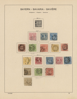 O Bayern - Marken Und Briefe: 1849/1920, Saubere Gestempelte Sammlung Auf Alten Schaubek-Vordrucken, D - Sonstige & Ohne Zuordnung