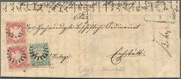 Br Bayern - Marken Und Briefe: 1849/1875, Gehaltvolle Partie Von Ca. 54 Briefen Mit Kreuzer-Frankaturen - Autres & Non Classés
