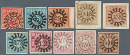 O Bayern - Marken Und Briefe: 1850/1874, Umfangreiche Stempelsammlung Mit, Lt. Angabe 510 Marken, Und - Altri & Non Classificati