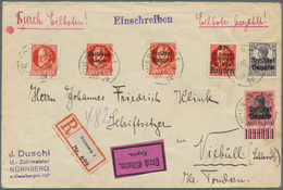 Br/O/*/** Bayern - Marken Und Briefe: 1915/20 (ca.) Album Mit Einigen Belegen, Dazu Abschied Mit Ungezähnten, - Autres & Non Classés