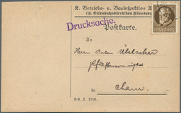 Br Bayern - Dienstmarken: 1908/16, Dienstmarken Für Die Eisenbahnbehörden, Album Mit 54 Belegen Des Aus - Autres & Non Classés