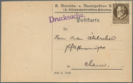 Br Bayern - Dienstmarken: 1908/16, Dienstmarken Für Die Eisenbahnbehörden, Album Mit 54 Belegen Des Aus - Other & Unclassified