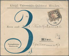 Bayern - Portomarken: 1880/1910, Album Mit 57 Belegen Mit Portomarken Der Pfennigzeit. Vertreten Sin - Autres & Non Classés