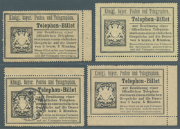 GA Bayern - Telefon-Billets: Telefonbillets 10 Pf Bis 100 Pf Etwa 160 Stück In Ungebr. Und Gebraucht In - Autres & Non Classés