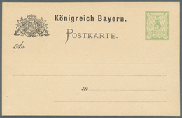 GA Bayern - Ganzsachen: 1869/1920, Große Sammlung Von Insgesamt 608 Nur Versch. Ganzsachen Mit Postkart - Other & Unclassified