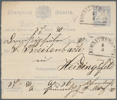 GA Bayern - Ganzsachen: 1870/1920 (ca.), Partie Von Ca. 75 Gebrauchten Und Ungebrauchten Ganzsachen, Da - Altri & Non Classificati