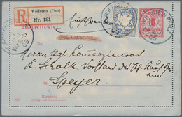 GA Bayern - Ganzsachen: 1870/1920 (ca.), Partie Von Ca. 75 Gebrauchten Und Ungebrauchten Ganzsachen, Da - Other & Unclassified