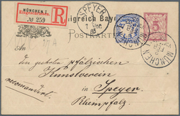 GA Bayern - Ganzsachen: 1873/1920 (ca.), Partie Von Ca. 75 Gebrauchten Und Ungebrauchten Ganzsachen, Da - Other & Unclassified