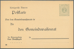 GA Bayern - Ganzsachen: 1874/1919. Sammlung Von 70 Besseren, Ungebrauchten POSTKARTEN (inkl. 1 Umschlag - Sonstige & Ohne Zuordnung