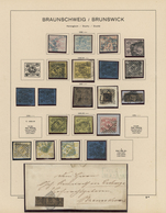 O/Brfst Braunschweig - Marken Und Briefe: 1852/1864, Gestempelte Sammlung Von 21 Werten Auf Schaubek-Vordruc - Braunschweig