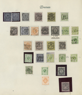 O/*/Brfst/(*) Bremen - Marken Und Briefe: 1855/1867, Meist Gestempelte Und Teils Auch Ungebrauchte Sammlung Von 28 - Brême