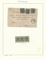 Br/O/Brfst Hannover - Marken Und Briefe: 1730/1950 (ca.), Umfangreiche Und Vielseitige Sammlung In Vier Alben, - Hanovre