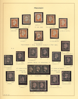 O/Brfst Preußen - Marken Und Briefe: 1850/67, Sehr Saubere Gestempelte Sammlung , Dabei Viele Bessere Werte - Autres & Non Classés