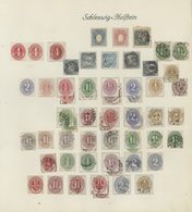 O/*/Brfst Schleswig-Holstein - Marken Und Briefe: 1850/1866, Meist Gestempelte Und Teils Auch Ungebrauchte Sam - Altri & Non Classificati