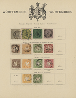 O/*/Brfst Württemberg - Marken Und Briefe: 1851/1920, Gestempelte Und Ungebrauchte Sammlung Auf Alten Schaubek - Sonstige & Ohne Zuordnung