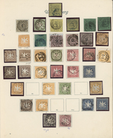 O/*/Br Württemberg - Marken Und Briefe: 1851-1920, Gemischt Angelegte Sammlung Mit Einigen 18 Kr Und 70 Kr - Other & Unclassified