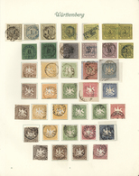 O/Brfst Württemberg - Marken Und Briefe: 1851/1890, Sehr Saubere überkomplette Sammlung Aus Altem Borek-Abo - Andere & Zonder Classificatie