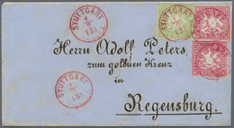 Br Württemberg - Marken Und Briefe: 1851/1875, Fantastische Belegesammlung Von 63 Einzigartigen Belegen - Other & Unclassified