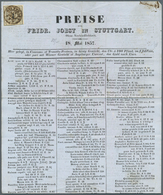 O/Br/GA Württemberg - Marken Und Briefe: 1851/1874, In Den Hauptnummern Komplette, Gestempelte Sammlung Der - Sonstige & Ohne Zuordnung