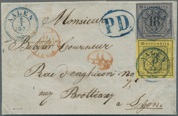 Br/GA Württemberg - Marken Und Briefe: 1851/1874, DESTINATION EUROPA, Attraktive Und Hochwertige Zusammens - Other & Unclassified