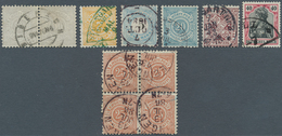 O/Brfst/Br/GA Württemberg - Marken Und Briefe: 1875/1923, Bestand In Zwei Alben, Dabei Bessere Einzelwerte, Satzau - Other & Unclassified