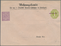 GA Württemberg - Ganzsachen: 1874/1906 (ca.), Partie Von Ca. 50 Gebrauchten Und Ungebrauchten Ganzsache - Other & Unclassified