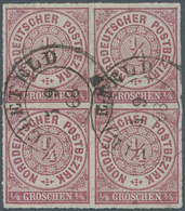 O/Br Norddeutscher Bund - Marken Und Briefe: 1868/1871, Sammlung Auf Blättern, Ab Mi. Nr. 1 U. A. Im Vier - Andere & Zonder Classificatie