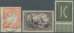 **/Brfst Deutsches Reich: 1872/1921, Kleines Lot Bestehend Aus Drei Besseren Werten, Dabei Mi.Nr.8, 2 Kr. Kle - Collections