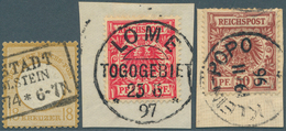 O/**/Brfst/(*) Deutsches Reich: 1872/1900, Deutsches Reich/Kolonien, Nette Zusammenstellung Von 18 Marken, Dabei 10 - Collections