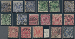 O/* Deutsches Reich: 1872/1895, Zwei Steckkarten Mit Interessanten Ausgaben Von Brustschild Bis Krone Ad - Verzamelingen