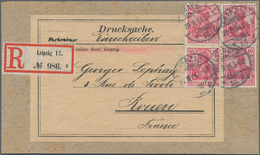 Br/**/O Deutsches Reich - Germania: 1900/1918, Einzel- Und Mehrfachfrankaturen: Gehaltvolle Spezialsammlung - Neufs