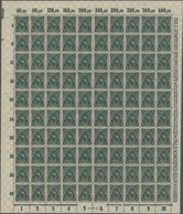 ** Deutsches Reich - Inflation: 1922, Posthorn 4 Mark Dunkelgrün, WZ 2 UNGEZÄHNT Im Kompletten 100-er B - Lettres & Documents