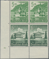 ** Deutsches Reich - 3. Reich: 1940, 6Pf.-25Pf., WHW, Mehrere Werte Und Bogenteile Mit Plattennummer 1, - Nuovi